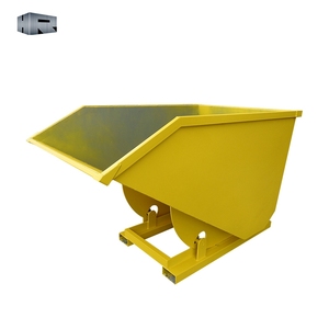 Environmental Steel Skip Tipper Bin Mini Forklift Dumpster Tipping Bin-1