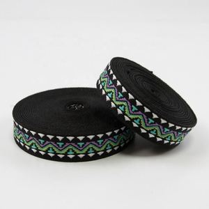Hot Sell Custom Pattern Jacquard <b>Webbing</b> Straps Polyester Nylon Tape Ribbon for Bag Backpack Shoulder Strap - Product Image 1