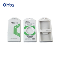 Boîte d'emballage personnalisée en pulpe de bagasse et bambou moulée, écologique et biodégradable, pour accessoires de téléphone portable et appareil photo, cadeau de luxe
