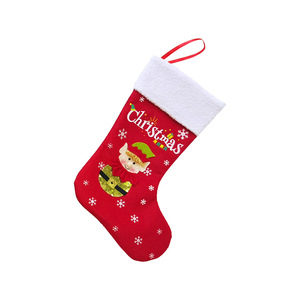 Chaussettes de Noël en feutre à motif de dessin animé, pendentif pour cheminée, décoration de la maison, cadeau de Noël, petit sac de rangement - Product Image 2