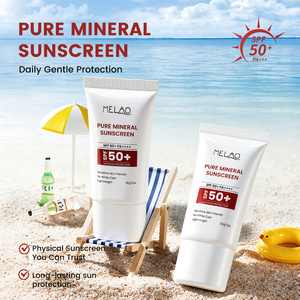 <span class=keywords><strong>Crema</strong></span> <span class=keywords><strong>Solare</strong></span> Minerale Non-Nano SPF <span class=keywords><strong>50</strong></span> con Ossido di Zinco, Leggera, Senza Residui Bianchi, Protezione UV Quotidiana per <span class=keywords><strong>Viso</strong></span> e Corpo, Etichetta Privata OEM - Product Image 1