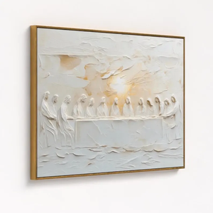 L'Ultima Cena <span class=keywords><strong>Dipinto</strong></span> a Mano <span class=keywords><strong>su</strong></span> Tela con Cornice Arte Murale Cristiana Opera d'Arte Moderna - Product Image 3