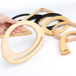 סיטונאי תיק אביזרי תיק ארנק מסגרת אבזם Custom תיק D/u בצורת מעגל עץ ידיות