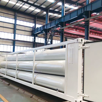 Contenedor Jumbo Skid para Tubos de Aire Comprimido H2 CNG Helio, Precio Directo de Fábrica