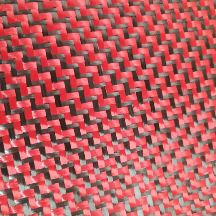 3k 240gsm Twill Blue Black Kevlar Carbon Fiber Fabric