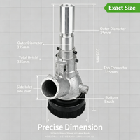 Pistolet de sablage pneumatique Born Machinery en alliage métallique, diamètre extérieur 35 mm, hauteur totale 335 mm, pour l'élimination de la rouille