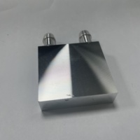 Refroidisseur d'eau liquide en aluminium de haute qualité 40x40mm, Mini bloc de refroidissement argenté, dissipateur thermique pour CPU d'ordinateur 12706 Peltier