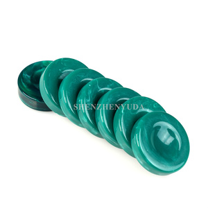 Jeu de dames en résine marbrée verte de grande taille de 1,75 à 2,0 pouces, pièces de rechange personnalisées - Product Image 1