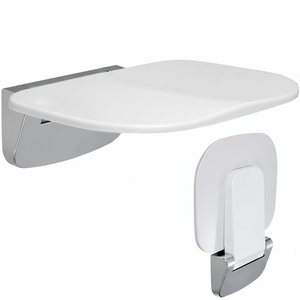 Sedile Doccia Pieghevole a Parete 34,5 cm x 32,5 cm, Panca Salvaspazio per Anziani e Adulti, Attrezzatura di Sicurezza per Bagno Modello AL1178 - Product Image 2