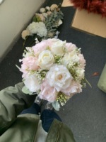 Bouquet de mariée de luxe, fleurs au toucher réel, lys calla bordeaux, orchidée, personnalisation du bouquet de mariée