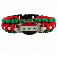 Bracelet en paracorde personnalisé avec drapeau national espagnol, bracelet de survie tressé pour les supporters de football et souvenirs en gros