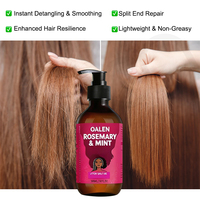 Kit de soins capillaires Oalen à la menthe et au romarin, anti-chute de cheveux, stimulant la croissance, comprenant shampoing, après-shampoing, huile et masque réparateur pour cheveux abîmés