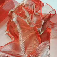 Maille métallique déployée pour panneaux acryliques / feuilles de plexiglas, en acier inoxydable et cuivre tissés transparents, flexibles et souples, rouge, vert