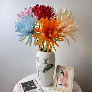 도매 실크 인공 모의 Epiphyllum 꽃 인공 꽃 단일 줄기 결혼식 장식 결혼식 도로 가이드 Fl