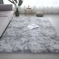 Tapis shaggy dégradé tie-dye ultra doux et moelleux, antidérapant, pour salon, chambre et décoration intérieure