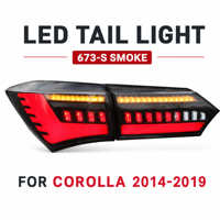 Feux arrière LED modifiés en direct d'usine pour Toyota Corolla 2014 2015 2016 2017 2018 2019, ensemble de feux arrière séquentiels fumés