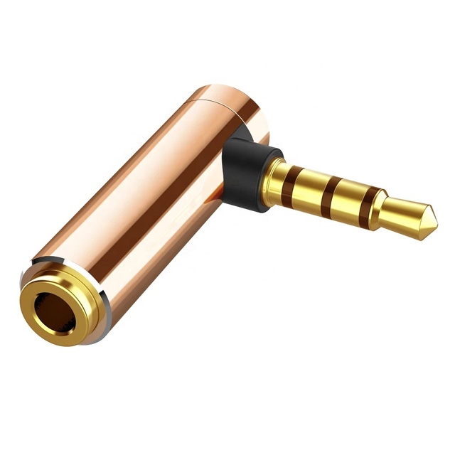 3.5mm Male to Female Audio Converter Adapter 90 Degree Right Angled 3.5 Jack Connector L Shape Stereo Earphone Jack