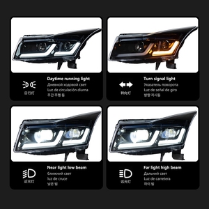 Ensemble de phares à <span class=keywords><strong>LED</strong></span> WLJ pour BMW 2009-2014, DRL à <span class=keywords><strong>LED</strong></span> bicolore pour BMW Série 5, mise à niveau de style, phare avant - Product Image 4