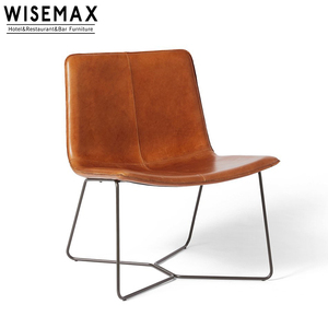 <span class=keywords><strong>Fauteuil</strong></span> de salon en <span class=keywords><strong>cuir</strong></span> gris moderne, détente pour <span class=keywords><strong>Club</strong></span> ou balcon, à cadre métallique, nouveau modèle - Product Image 3