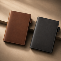 Couverture de livre en cuir de vachette véritable A5 A6 avec logo personnalisé, étui de protection pour journal relié, papeterie vintage en gros, cadeau, cahier