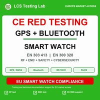Reloj Inteligente GPS Bluetooth con Certificación CE RED, Pruebas y Certificación EN 303 413 EN 300 328 para el Mercado Europeo, Informes de Prueba, Certificado CE