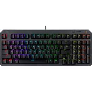 Clavier USB filaire TUF Gaming K3 Gen II, 97 touches, compact, optique-mécanique, interrupteurs linéaires rouges, rétroéclairage RVB, programmable - Product Image 1