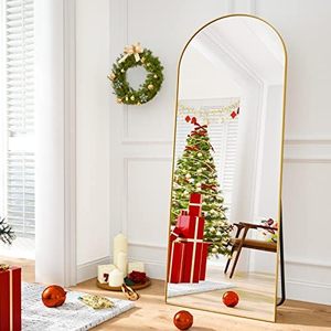 Miroir sur pied arqué à cadre doré, miroir de présentation de vêtements pleine longueur, idéal pour les boutiques et salles d'exposition, vente en gros directe usine - Product Image 2
