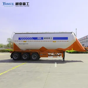 42cbm V Vorm Goede Stabiliteit Droge Bulk Cement Poeder Materiaal Tanker Semi Truck