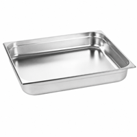 GOLDEN KEY GN 2/1 Bac Gastronorm 650x530mm Norme Européenne Anti-blocage Acier Inoxydable Bac Alimentaire 6 Profondeurs Restauration Commerciale