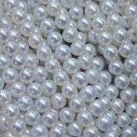 Vente en gros de perles d'eau douce cultivées rondes de 5-6 mm, surface presque parfaite, lustre exceptionnel, petite taille pour les bijoux des jeunes filles
