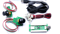 USB Arcade Stick denetleyici çip Mini 3D Analog sıfır gecikme PC MAME için ahududu Pi anahtarı PS/3 buhar sikke itici üretilen