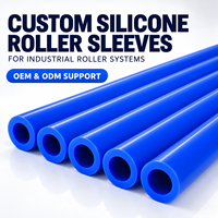 Manchon de rouleau en silicone OEM ODM, taille personnalisée, résistant à la chaleur, pour équipement d'impression industriel et convoyeurs