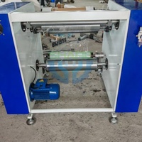 Machine semi-automatique de découpe et de rembobinage de film étirable et de film alimentaire, machine d'emballage de film étirable en PE