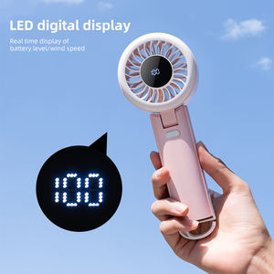 Custom Logo Hanging Electronic Foldable High-Speed Folding Fans Personalized Plastic Rechargeable Foldable Handheld Fan - Product Image 3