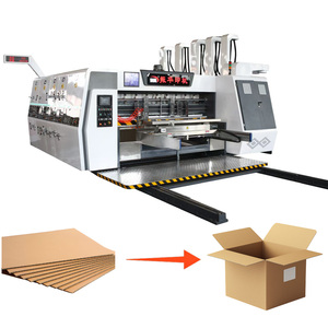 Flexo automatico 2-5 colori stampa cartone ondulato stampante Slotter Die taglio cartone macchina - Product Image 1