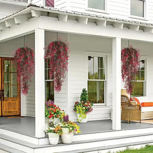 <span class=keywords><strong>Plantas</strong></span> <span class=keywords><strong>Artificiales</strong></span> Colgantes de Plástico al por Mayor con Hojas Verdes para Decoración, Flores <span class=keywords><strong>Artificiales</strong></span> para Decoración del Hogar, Flores de Enredadera - Product Image 2