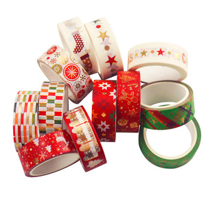 Custom Cheap Washi Tape Customize Christmas Personalizado Glitter Store Box 100 Pcs Slim Grid Packaging Holographic Tapes 10X10