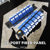 Panel Patch Fiber 24-Fiber 12-Port Single Mode LC UPC Duplex Adapter Berkualitas Tinggi dengan Selubung Keramik dan Garansi 3 Tahun