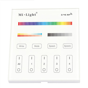 Miboxer T4 4-zona RGB CCT luz led controlador <span class=keywords><strong>de</strong></span> temperatura <span class=keywords><strong>de</strong></span> color <span class=keywords><strong>de</strong></span> saturación ajustar al azar tocar botón con <span class=keywords><strong>sonido</strong></span> dimmer f - Product Image 1