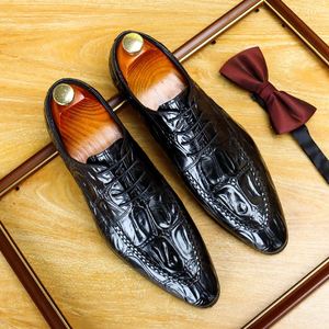 Zapatos de Vestir Formales de Negocios Personalizados de Alta Gama, de Cuero Genuino, Estilo Británico, con Cordones, para Hombre - Product Image 5