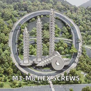 Oval Head Zinc-Plated <b>Steel</b> Screws with DIN Thread Hex Drive Self Drilling <b>Product</b> Category From Vietnam Factory - Product Image 5