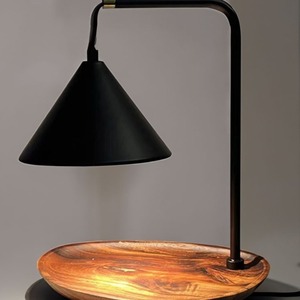 Solid Wood Flameless Wax Aromatherapy Lamp Tapered Matte Dimmable Plug In Electric 220V Birthday Gift <b>Study</b> Room Bedside - Product Image 2