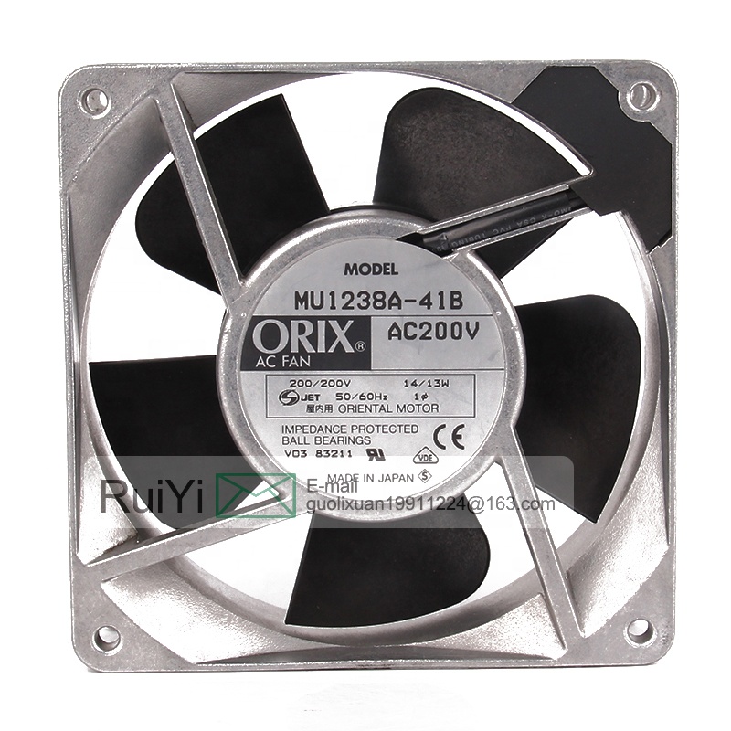 I.C. Electric Fan メタリックグレー ORIX AC200V 14/13W Cooling Fan - High Efficiency & Reliability