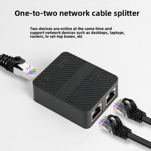 Adaptador RJ45 de 1000Mbps, convertidor Gigabit, divisor de red 1 en <span class=keywords><strong>2</strong></span>, enchufe extensor 8P8C para convertidores de divisores de vídeo de Internet - Product Image 6