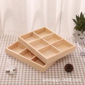 Wooden Multi Compartment <b>Pen</b> Storage <b>Box</b> 8x8x10cm For Art Supplies Stationery Organizer - Product Image 4