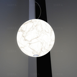 Lampe suspendue Wabi Sabi Moon en <span class=keywords><strong>papier</strong></span>, taille personnalisée d'usine, 2200K à 4000K, pour l'intérieur, salon, maison - Product Image 6