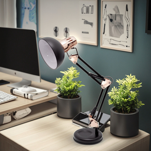 SML ، طاولة ذراع ، مصباح مكتبي ساطع E27 مع مشبك للقراءة الجمهي-ذهبي - Product Image 6