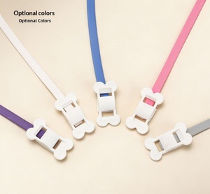 <span class=keywords><strong>Collar</strong></span> Ajustable de Silicona con Diseño de Dibujos Animados para Perros y Gatos, con Hebilla de Plástico y Metal y Patrón Monocromático - Product Image 2