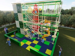 趣味儿童攀岩游乐场儿童游乐园淘气堡儿童游乐场带攀岩绳网 - Product Image 3