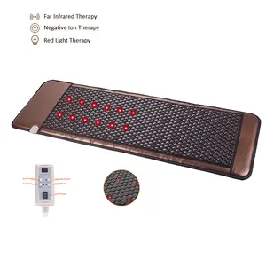nugar best top one pain relief negative anion tourmaline mat infrared thermal pad photon light physical therapy massage mattress
